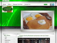 Tablet Screenshot of francisfamilyrestaurant.com